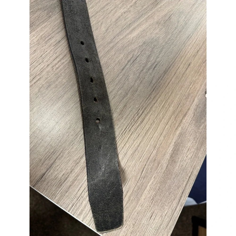 Gap Mens Black Genuine Leather Casual Dress‎ Belt Silver Buckle Size 34